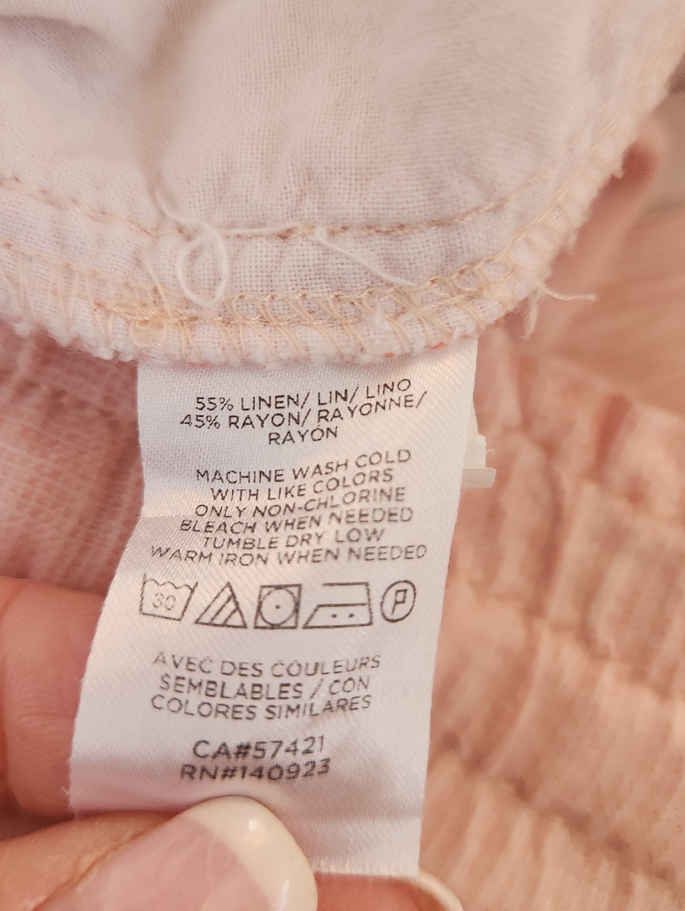 LOFT Pink Peach Soft Linen Blend Shorts Drawstrings Summer Softgirl M - Picture 5 of 11